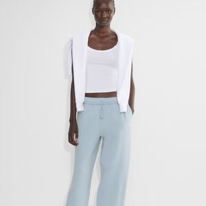 Aritzia Blue Track Pants Relaxed Fit High-Waisted